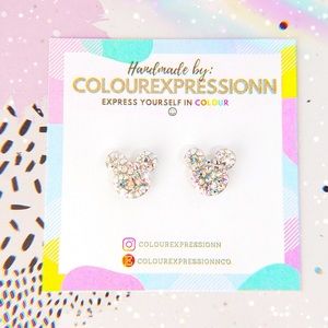 Handmade Swarovski Mickey Inspired Earrings